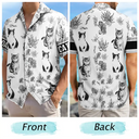 Custom Photo, Art Design, Summer, Pet Lovers, Playful, Photo - Pencil Sketch - Remove BG - Custom Photo Pencil Sketch Portrait Pet Mom Pet Dad - Personalized Hawaiian Shirt