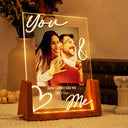 Custom Photo, Gift For Couples, Top Market, Romantic, Dynamic Photo - Custom Photo You & Me Lucky In Love - Personalized Night Light