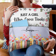 Gift For Yourself, Gift For Women, Reading, Adorable, Icon - This Is My Book Reading Pillow Birth Flowers - Personalized Pocket Pillow