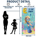 Gift For Kids, Summer, Playful, Vector - Scuba Diving Kid With Name - Personalized Beach Towel