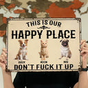 Top Market, Humorous, Summer, Pet Lovers, Vector - Custom Photo This Is My Happy Place Don't Mess It Up - Personalized Classic Metal Signs