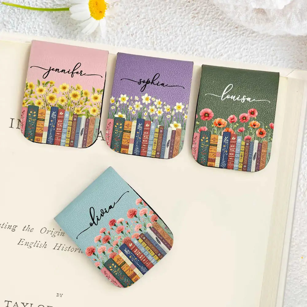 Échantillon - Pack - Marque-page magnétique en cuir personnalisé