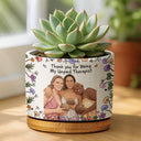 Art Design,Sentimental,Gift For Bestie,Summer,Photo - Semi Realistic Portrait - Custom Photo Semi Realistic Portrait Besties Forever - Personalized Plant Pot