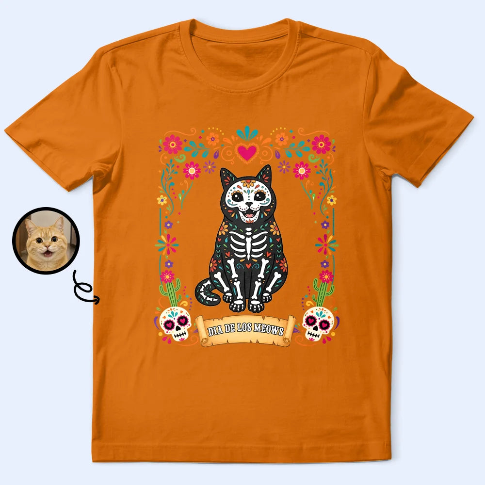 Custom Photo Hispanic Pet Day Of The Dead Pet Portrait - Personalized T Shirt