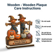 Top Market,Adorable,Gift For Grandchildren,Gift For Grandkids,Gift For Grandma,Halloween,Grandma - Grandkids,Icon - Grandma Pumpkin Patch Halloween - Personalized Custom Shaped Wooden Plaque