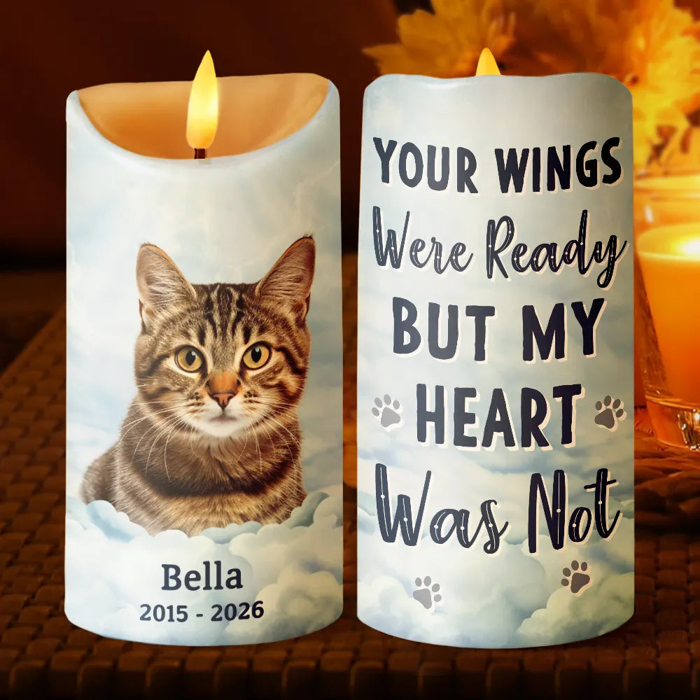 Sentimental, Custom Photo, Pet Lovers, Memorial, Upload Full Photo - Custom Photo I Will Carry You With Me - Personalized Flameless LED Candle