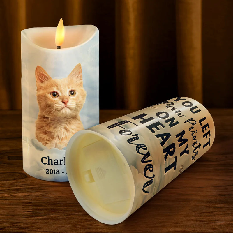 Sentimental, Custom Photo, Pet Lovers, Memorial, Upload Full Photo - Custom Photo I Will Carry You With Me - Personalized Flameless LED Candle