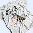 Top Market,Art Design,Playful,Back To School,Dog Lovers,Pet Lovers,Photo - Watercolor - Remove BG - Custom Photo Realistic Watercolor Art My Dog Ate My Lesson Plan - Personalized T Shirt