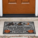 Halloween, Family, Custom Text, Happy - Salem Sanctuary For Wayward Cats Ferals - Personalized Doormat