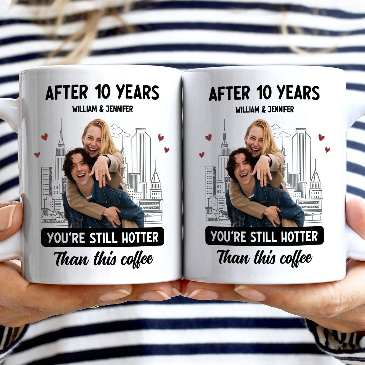 Custom Photo Couple After Years Hotter Than This Coffee - Gift For Couples - Personalized Mug