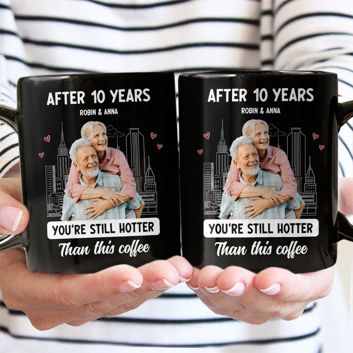 Custom Photo Couple After Years Hotter Than This Coffee - Gift For Couples - Personalized Mug