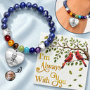 Art Design,Memorial Loved One,Sympathetic,Family,Memorial,Photo - Pencil Sketch - Bold - Custom Photo Bold Sketch Memorial I'm Always With You - Personalized Rainbow Bridge Bracelet