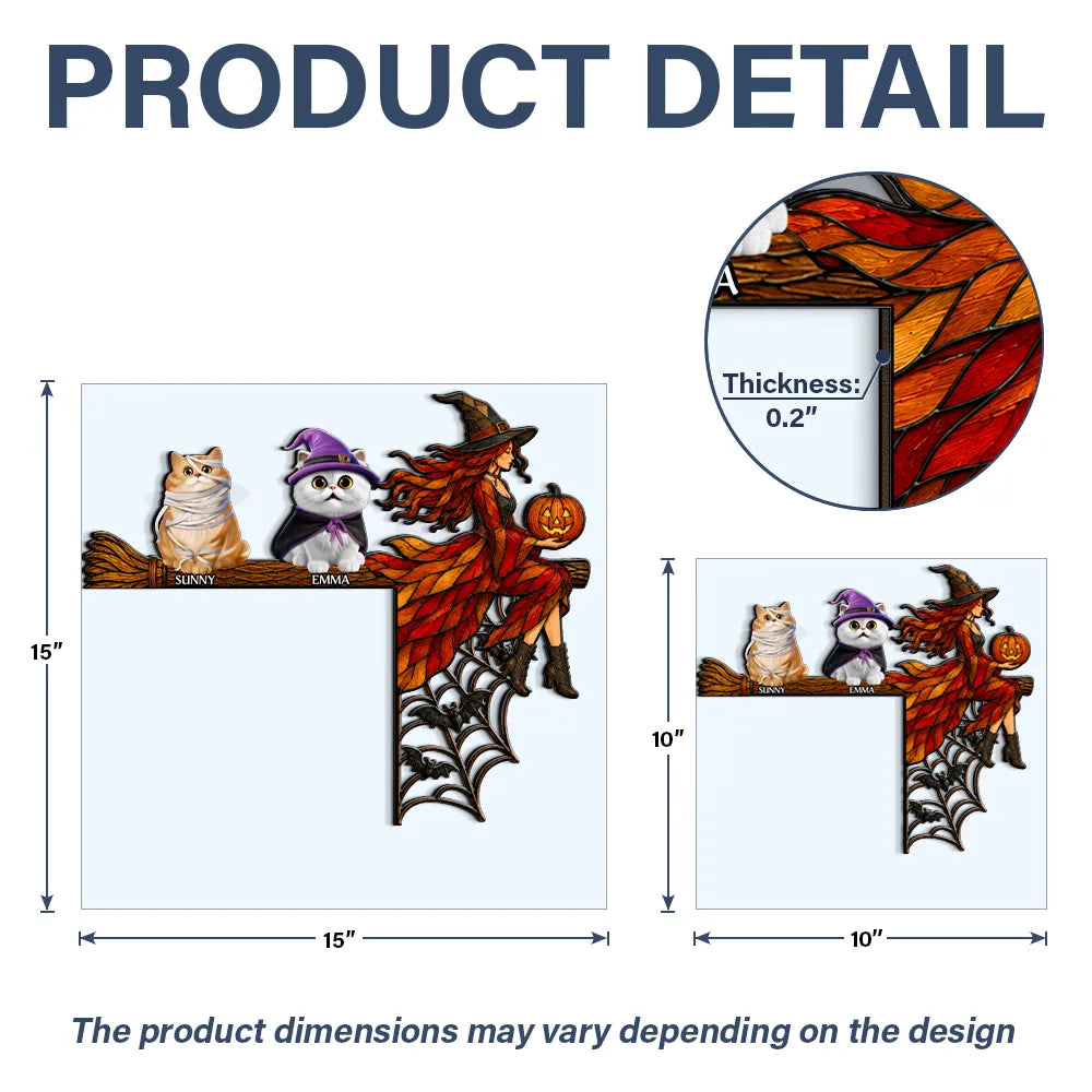 Playful,Halloween,Pet Lovers,Vector - Pet Lovers Halloween - Personalized Door Corner Wood Sign