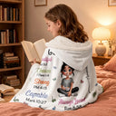 Christmas,Cozy,Gift For Yourself,Vector - God Says I Am Birth Month Flower - Personalized Wearable Hooded Blanket