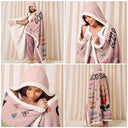 Christmas,Cozy,Gift For Yourself,Vector - God Says I Am Birth Month Flower - Personalized Wearable Hooded Blanket