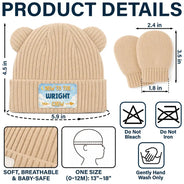 Adorable,New Baby,New Mom,Christmas,Gift For Mother,Custom Text - New To Family Crew - Personalized Baby Beanie And Mittens