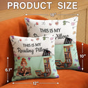 Gift For Children,Christmas,Gift For Mother,Cozy,Reading,Mom - Daughter (Young),Gift For Daughter,Vector - Floral Book Lovers This Is My Reading Pillow - Personalized Pocket Pillow