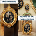 Adorable,Art Design,Halloween,Family,Photo - Gothic Portrait Art - Custom Photo Gothic Portrait Art Family Spooky Halloween - Personalized Ornate Frame