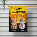 Pet Mom,Art Design,Playful,Halloween,Gift For Mother,Pet Lovers,Photo - Halloween Theme Accessories 3D Cartoon - Custom Photo 3D Halloween Themed Pet Spooky Haunted Home - Personalized Flag
