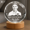 Top Market,Memorial Loved One,Christmas,Custom Photo,Sympathetic,Family,Memorial,Remove BG Photo - Custom Photo I'm Always With You Memorial Gift - Personalized Crystal Globe Lamp