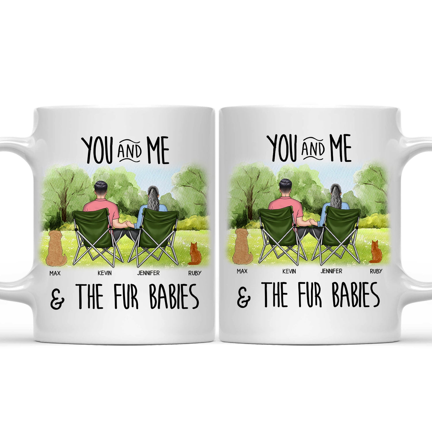 Camping The Fur Babies - Gift For Couples, Pet Lover - Personalized Mug