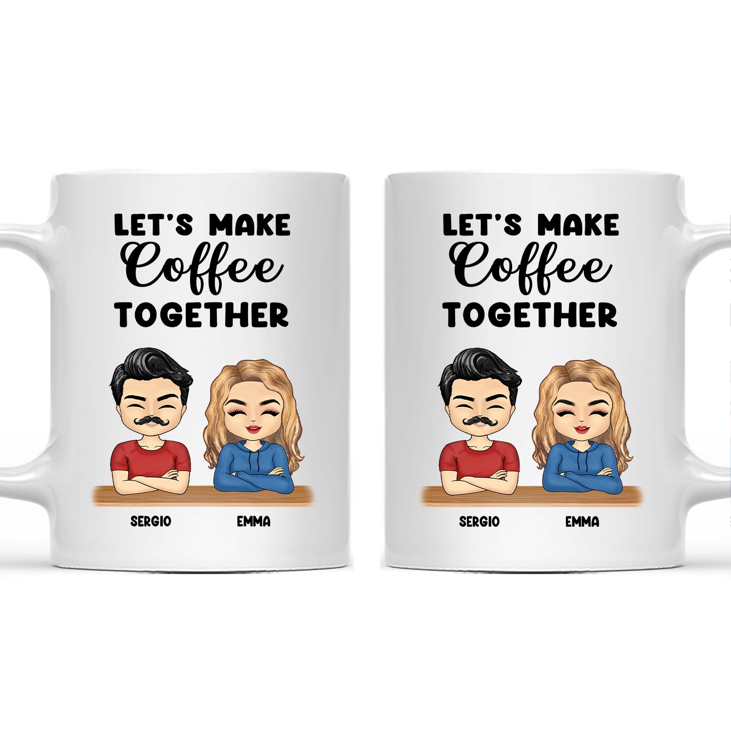Let's Make Coffee Together - Gift For Couples - Personalized Mug