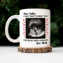 Custom Photo Baby Bump Can't Wait To Meet You - Pregnancy Gift - Personalized Mug