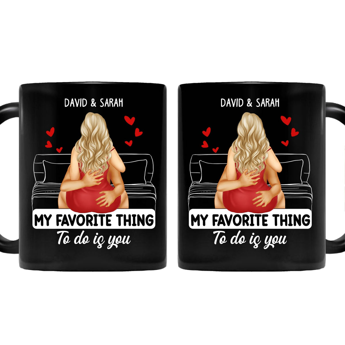 Couple Kissing My Favorite Thing To Do Is You - Gift For Couples - Personalized Mug
