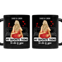 Couple Kissing My Favorite Thing To Do Is You - Gift For Couples - Personalized Mug