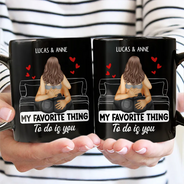 Couple Kissing My Favorite Thing To Do Is You - Gift For Couples - Personalized Mug