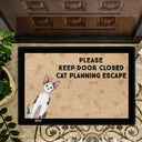Semi Real Cats Planning Escape - Gift For Cat Lovers - Personalized Doormat