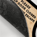 Semi Real Cats Planning Escape - Gift For Cat Lovers - Personalized Doormat