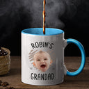 Custom Photo Baby's Grandma - Gift For Family, New Member - Personalized Accent Mug