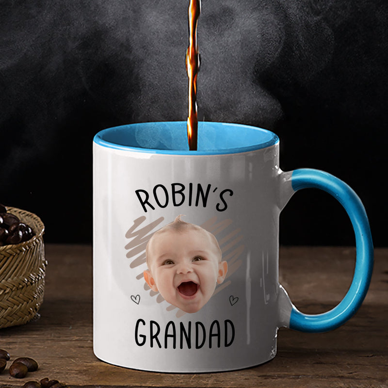 Custom Photo Baby's Grandma - Gift For Family, New Member - Personalized Accent Mug