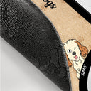 Attention aux chiens, les chats sont louches ! Cadeau pour les amoureux des animaux ! Paillasson personnalisé