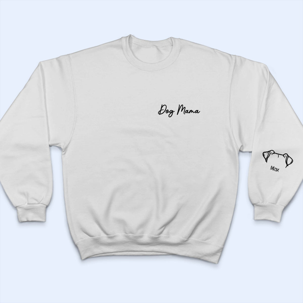 Dog Mama - Gift For Pet Lovers - Personalized Sweatshirt With Sleeve Imprint