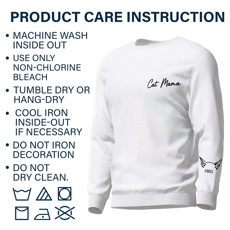 Dog Mama - Gift For Pet Lovers - Personalized Sweatshirt With Sleeve Imprint