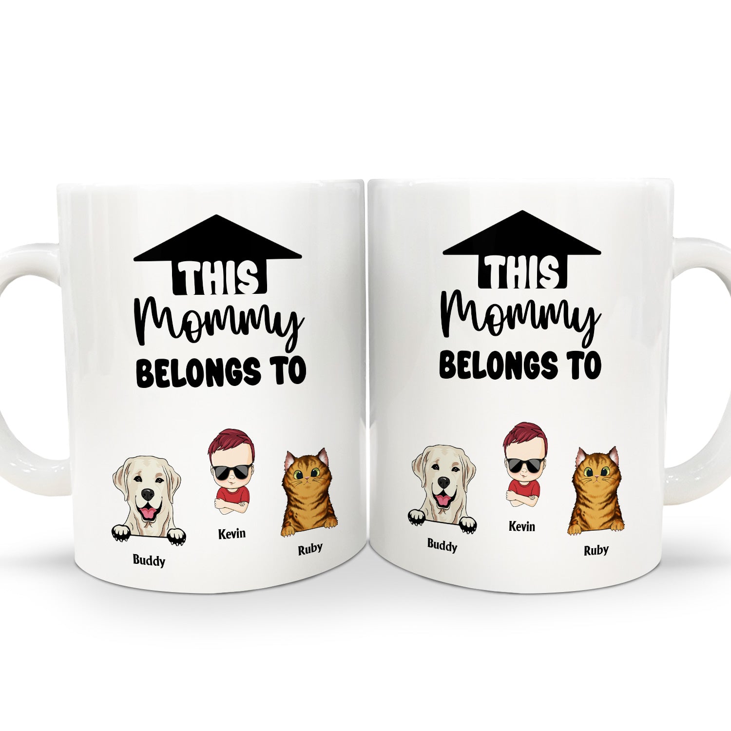 Belongs To - Gift For Mother, Young Mom - Personalized White Edge-to-Edge Mug