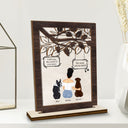 Tu me manques, je sais - Cadeau commémoratif pour les amoureux des chiens, maman de chien, papa de chien - Plaque en bois personnalisée à 2 couches 