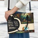 Asked God For A True Friend - Gift For Dog Mom - Personalized Leather Bag