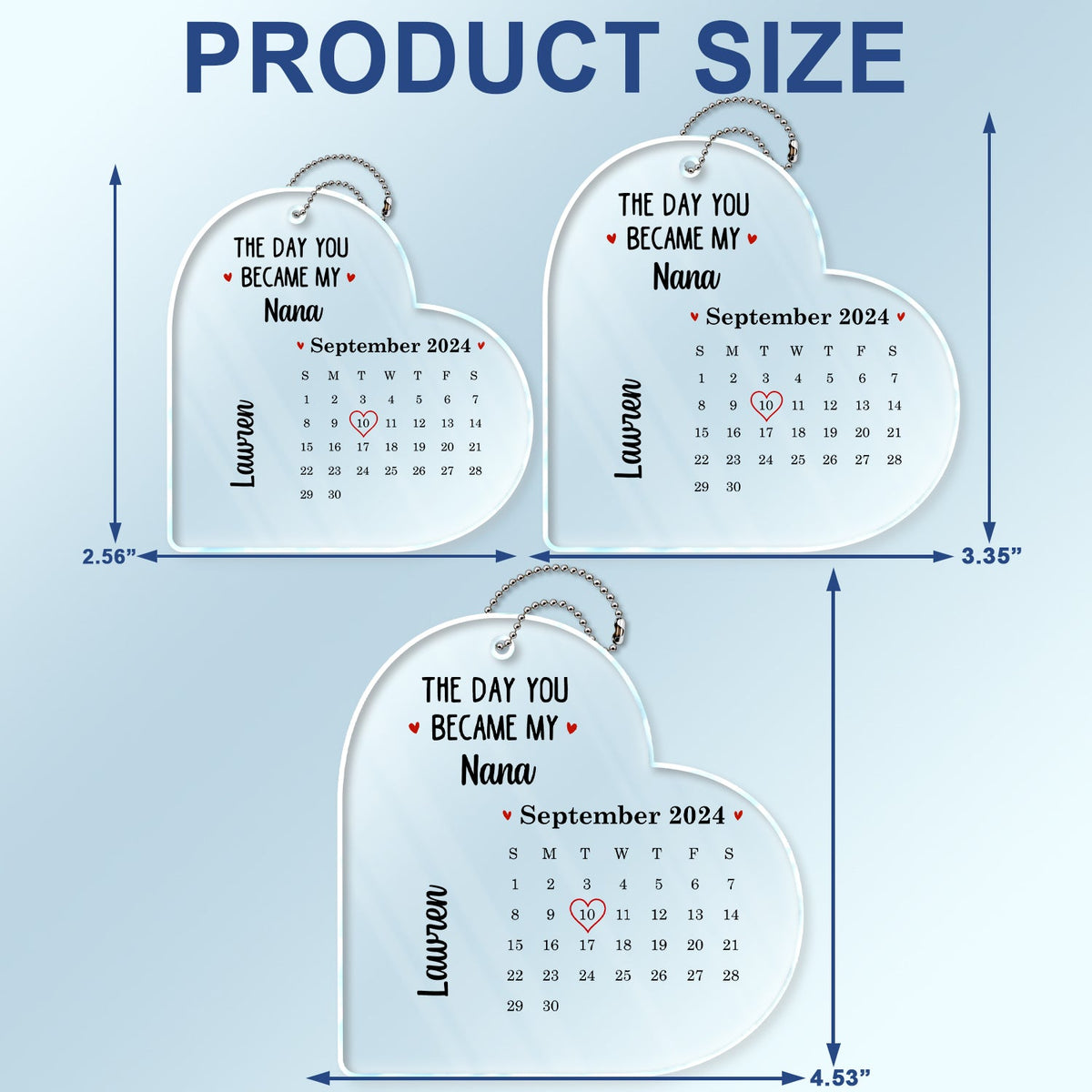 Calendar The Day You Became My Daddy Mommy - Gift For Mother, Father - Personalized Acrylic Car Hanger