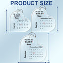 Calendar The Day You Became My Daddy Mommy - Gift For Mother, Father - Personalized Acrylic Car Hanger