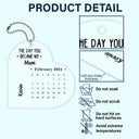 Calendar The Day You Became My Daddy Mommy - Gift For Mother, Father - Personalized Acrylic Car Hanger