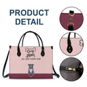 All Day Every Day - Gift For Dog Mom - Personalized Leather Bag