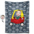 Custom Photo Baby In Car Name Blanket - Gift For Kid, Baby - Personalized Fleece Blanket, Sherpa Blanket