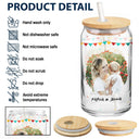 Custom Photo Calendar Where I Become A Mom - Gift For Mom - Personalized Clear Glass Can