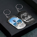 Custom Photo Memorial Until We Fish In Heaven - Memorial Gift For Family - Personalized Aluminum Keychain