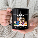 Landing My Mom - Gift For Husband, Dad - Personalized Black Mug