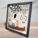 I Miss You I Know - Dog Memorial Gift For Dog Dad, Dog Mom - Personalized Pet Loss Sign, Collar Frame