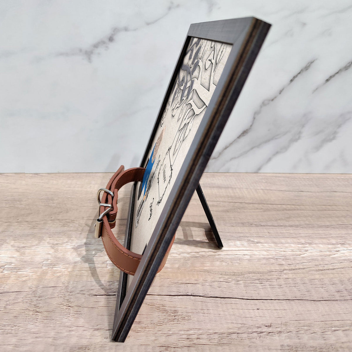 I Miss You I Know - Dog Memorial Gift For Dog Dad, Dog Mom - Personalized Pet Loss Sign, Collar Frame